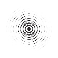 Aufkleber - Set Design elements symbol Editable halftone frame dot circle pattern on white background. Vector illustration eps 10 frame with black random dots. Round border Icon using halftone circle dots text