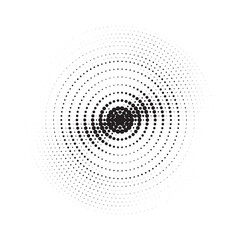 Poster - Burst Halftone light effect. Glowing light burst. abstract grunge halftone dots background. Vector illustration.