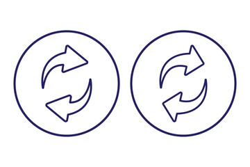 Poster - A set of replace, refresh icons. Transfer icon set. Exchange symbol. Transfer, swap, exchange, spin, flip concept. Circular. Arrow icon. recycling recurrence, renewal, Exchange. Update. Refresh icon.