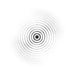 Poster - Burst Halftone light effect. Glowing light burst. abstract grunge halftone dots background. Vector illustration.