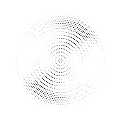 Poster - Burst Halftone light effect. Glowing light burst. abstract grunge halftone dots background. Vector illustration.