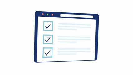 Poster - a browser window displaying a checklist with checkmarks next to each item shown here
