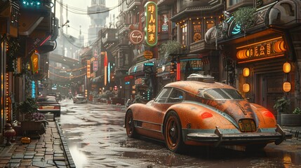 Naklejka na meble Illustration capturing futuristic imagination