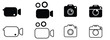 © JunnU studio - Camera icon vector. photo camera icon black vector eps10.