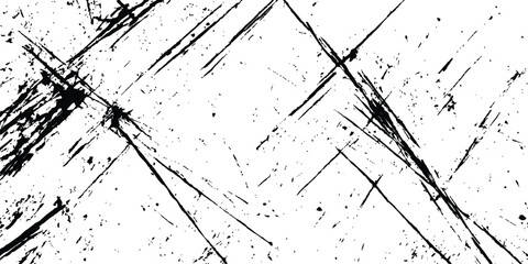 Poster - Vintage grunge scratches texture isolated on white background. Abstract scratch marks on a white surface isolated on white background. Black and white grunge. Distress overlay texture.