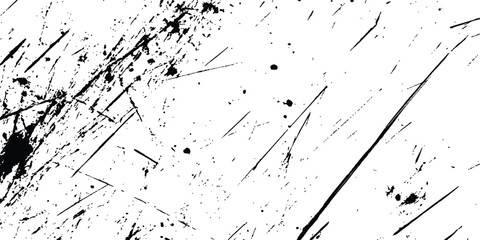 Poster - Vintage grunge scratches texture isolated on white background. Abstract scratch marks on a white surface isolated on white background. Black and white grunge. Distress overlay texture.