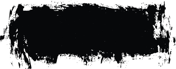 Poster - Abstract black in splash, paint, brush strokes, stain grunge isolated on white background,	