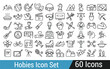 © Jubida - Collection of diverse hobby icons representing various leisure activities and interests