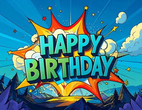 Happy Birthday Greetings Illustration