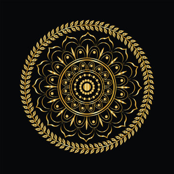 luxury golden mandala
