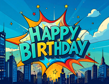 Happy Birthday Greetings Illustration