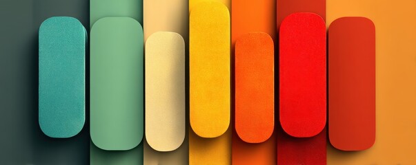 Poster - colorful gradient abstract panels forming a modern design composition