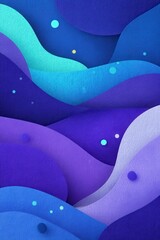 Poster - abstract geometric artwork with vibrant purple and blue textured shapes