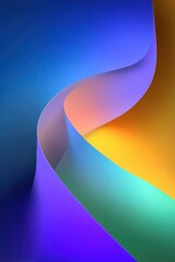 Poster - Colorful abstract background with fluid wavy design and gradient hues