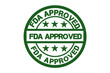 © Nafish - FDA Approved green stamp seal, a regulatory compliance graphic for food and drug safety certification