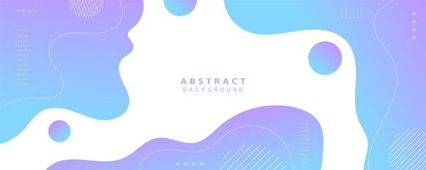 Fototapete - Colorful abstract shapes background with purple and blue