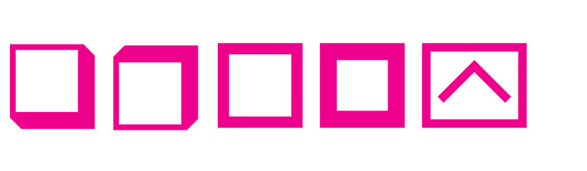 Poster - Pink Square Text Blocks with Arrow | Vector Set of Graphic Elements for User Interface, Design Layouts, and Data Visualization