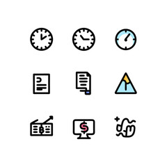 Poster - Vector illustration featuring speedometer, mountain, and the letter S in a minimalist design suitable for graphic design projects