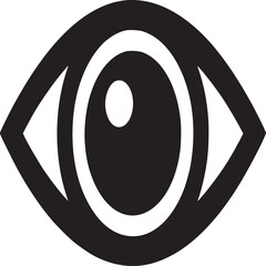 Poster - Eye icon vector graphic illustration design concept for vision health and surveillance symbol isolated on transparent background silhouette