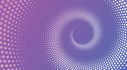 Poster - Amazing halftone spiral effect. Abstract colorful dotted circles. Dots in round shape. Spiral dotted background, icon. Vector design element