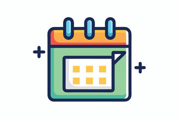 Poster - Calendar deadline reminder notification for important events with a colorful design to enhance productivity at work or home