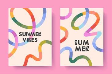 Wall Mural - summer vector illustrations with bright rainbow lines.abstract backgrounds with multicolored dynamic
