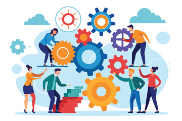 Poster - Teamwork enhances efficiency through the integration of cogs in a collaborative working environment