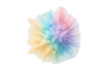 Poster - Multicolored powder exploding, creating a vibrant cloud effect against a transparent background, perfect for adding a burst of color