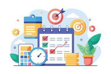 Poster - Effective schedule time management strategies for meeting deadlines and improving productivity in work environments and personal tasks