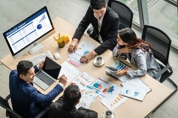 Poster - Business data dashboard provide business intelligence analytic for marketing strategy planning snugly with big data set to analyze customer demands and foreseeing business future