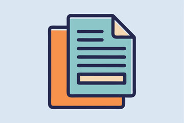 Poster - Document vector icon illustration that represents digital paperwork and file management for graphic design and communication