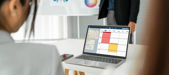 Poster - Online applointment booking calendar for modish regristration on the internet website