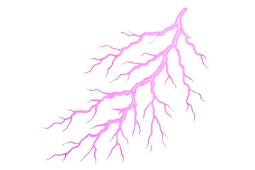 Poster - Electric pink lightning bolt striking against transparent backdrop, generating dynamic visual energy
