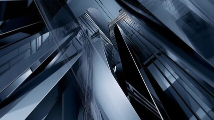 Poster - Explore an incredibly captivating blue digital landscape filled with dynamic lines and unique, intricate patterns