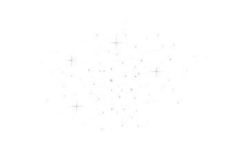 Poster - White glowing particles cascading gracefully on a transparent background, creating a mesmerizing effect ideal for digital compositing projects