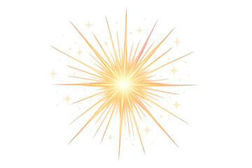 Poster - Golden glowing light effect with transparency and star burst sparkles, perfect for illustrations and graphic design projects