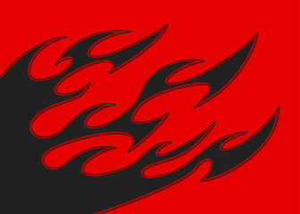 Poster - Simple background with flame pattern and with some copy space area