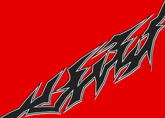 Aufkleber - Abstract geometric tribal tattoo pattern. Geometric racing decal pattern