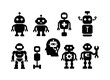 © Hubba Bubba - Robot solid icon set. ai, machine learning icons in a solid collection