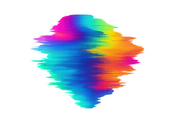 Poster - Rainbow-colored brush stroke creating dynamic abstract pattern, transparent overlay highlighting artistic graphic design element