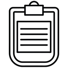 Poster - Simple line art icon for support request forms in black and white