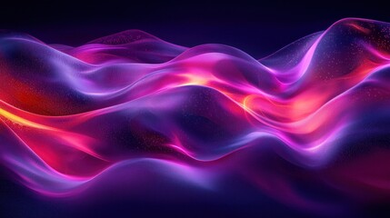 Poster - Abstract glowing wave pattern in vibrant colors