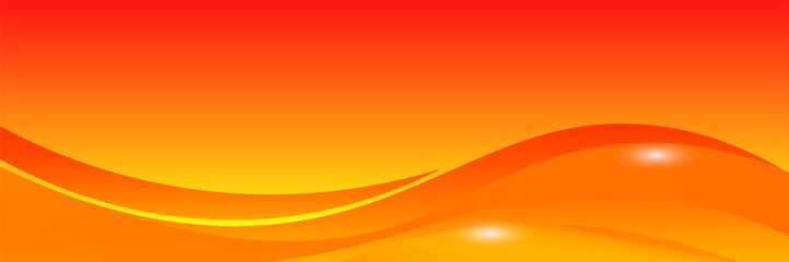 Poster - Warm Orange Yellow Gradient Waves. vector Eps 10