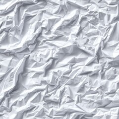 Poster - Crumpled white paper texture, abstract folds and creases