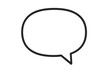 © PNG Kingdom  - Black outline of a classic speech bubble symbol is displayed on a transparent background, representing communication and messaging