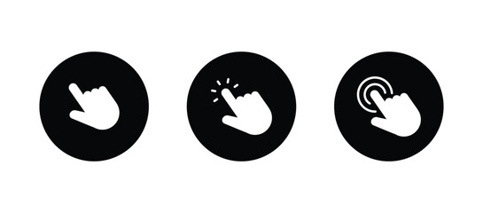Poster - Hand pointer icons. Pointer click icon vector	