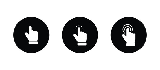 Poster - Hand pointer icons. Pointer click icon vector	