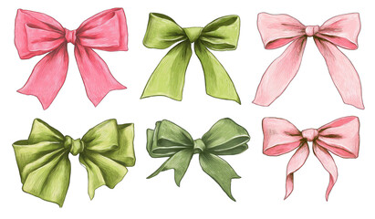 Poster - Six bows in various colors and styles