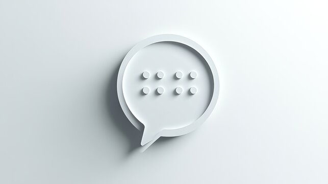 Message icon on white background