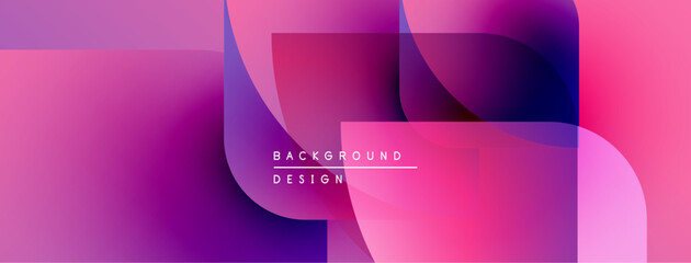 Aufkleber - Abstract gradients overlap, creating dynamic visual effect. Pink, purple hues dominate composition. Text reads background design.